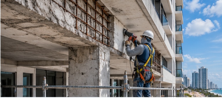 Concrete and structural restoration work